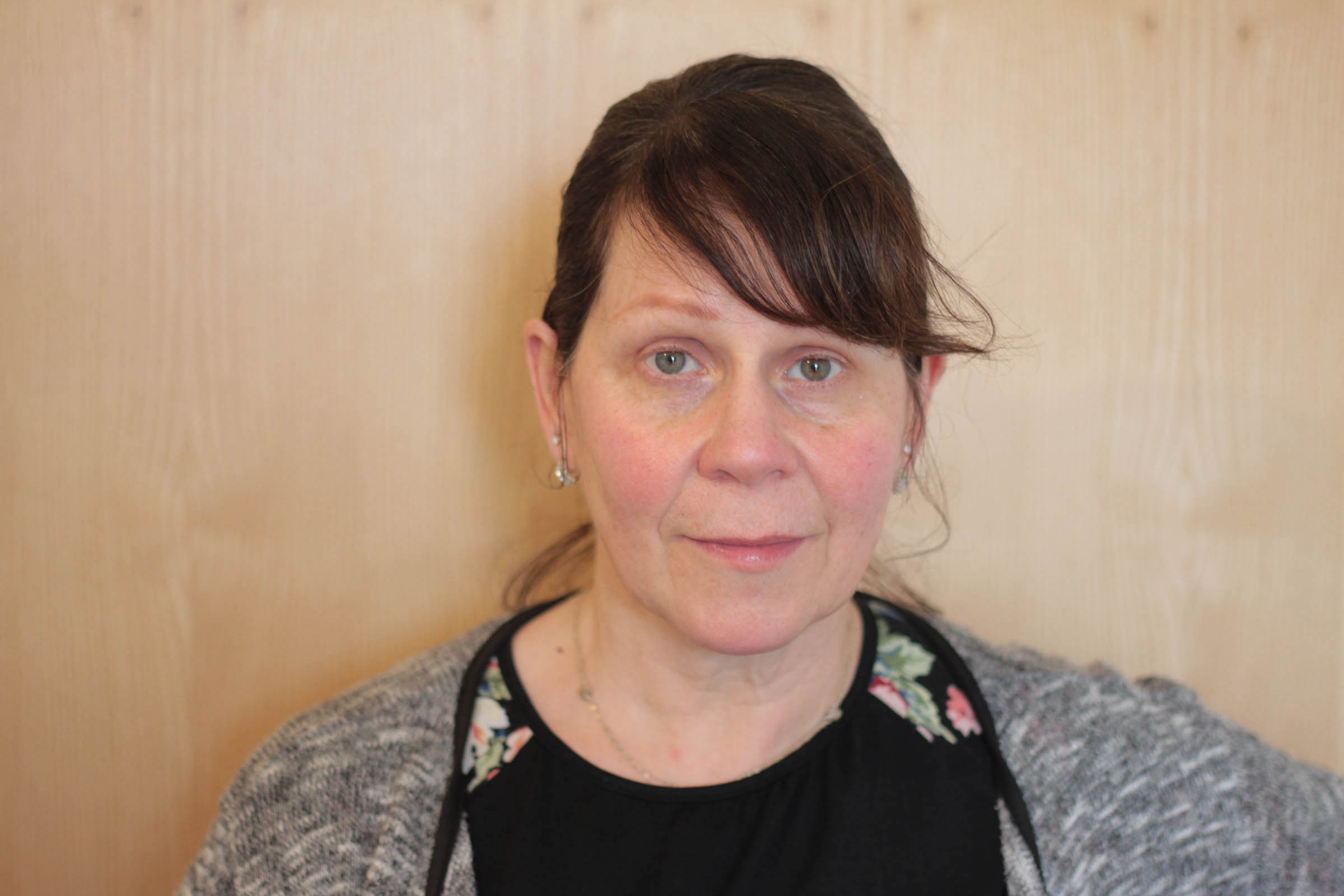 A lady support worker.