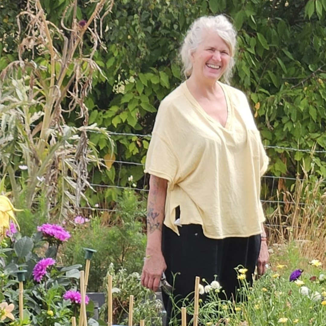 A picture of a happy gardener