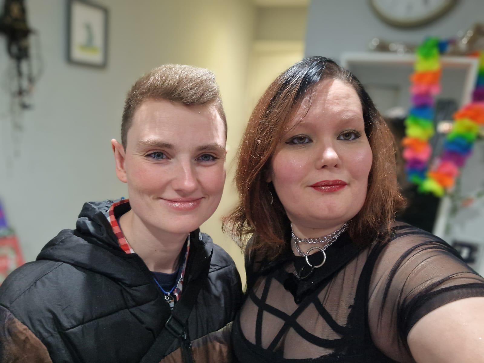 Clare and Sophie, the people Reetesh supports.