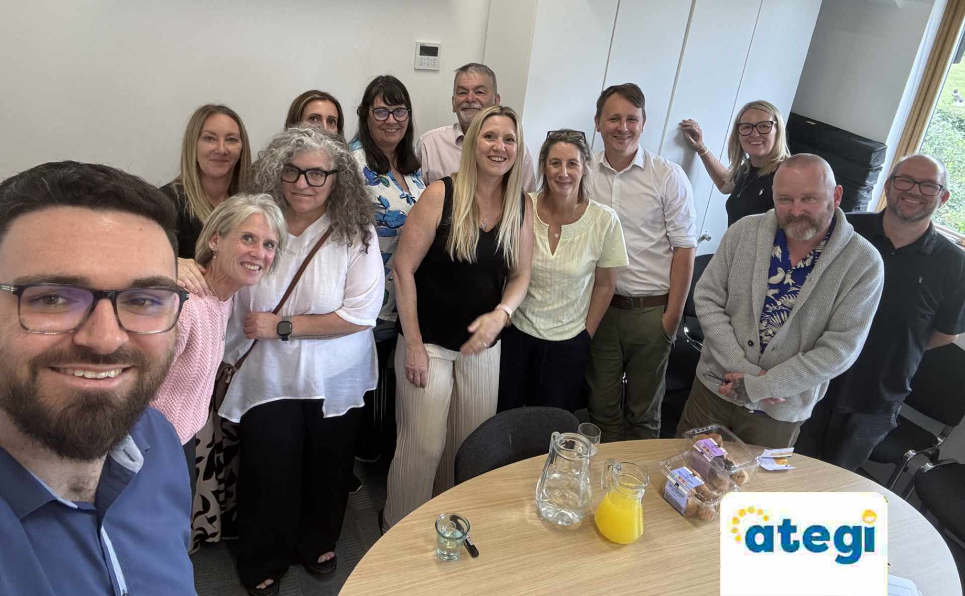 A group photo of Ategi's new Surrey Shared Lives team