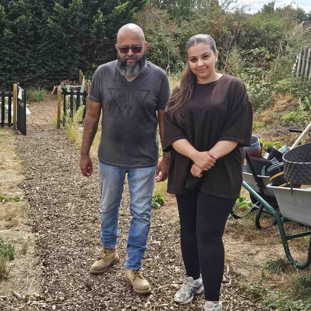 Volunteers Rupesh and Aisha