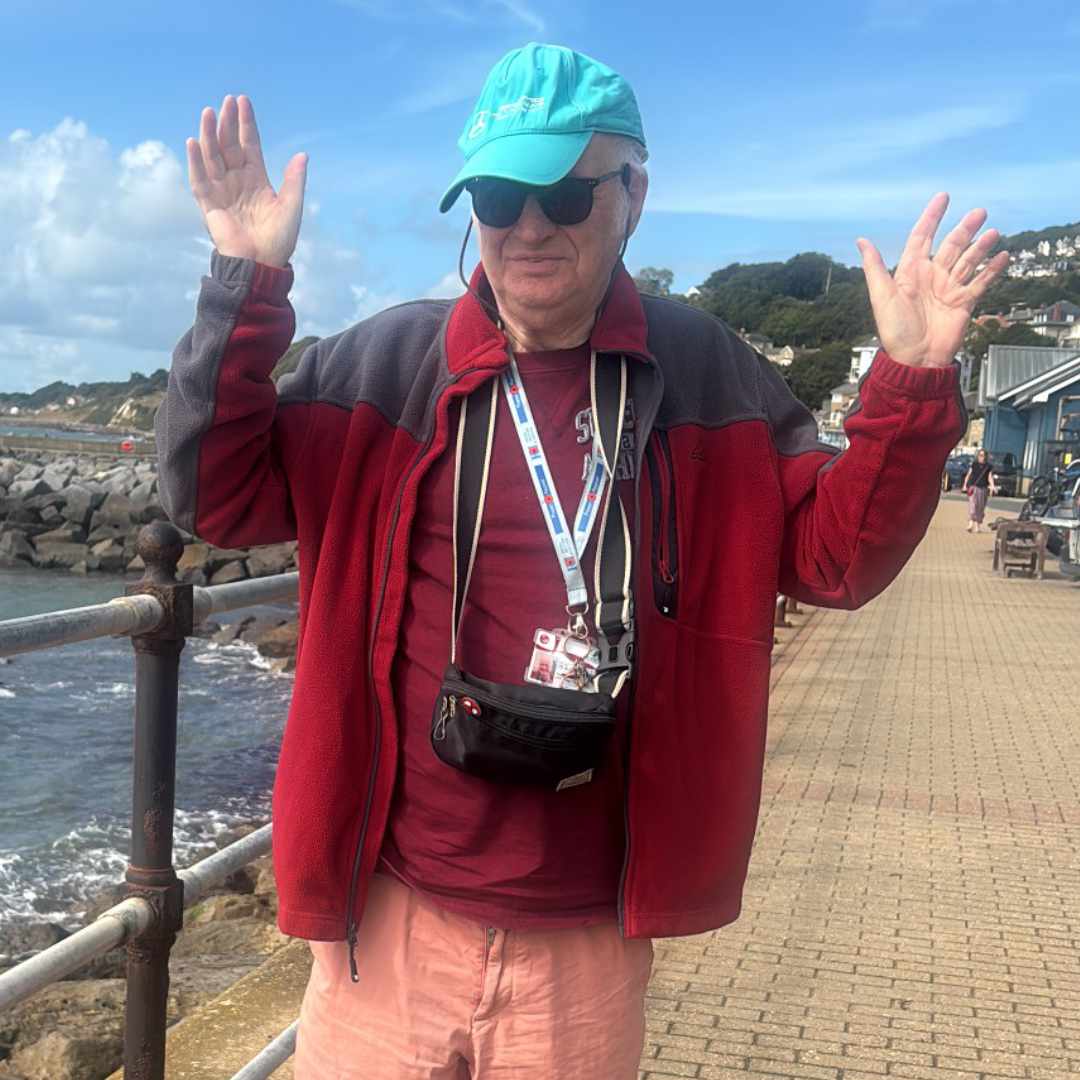 A picture of Alan enjoying his time at Ventnor, Isle of Wight