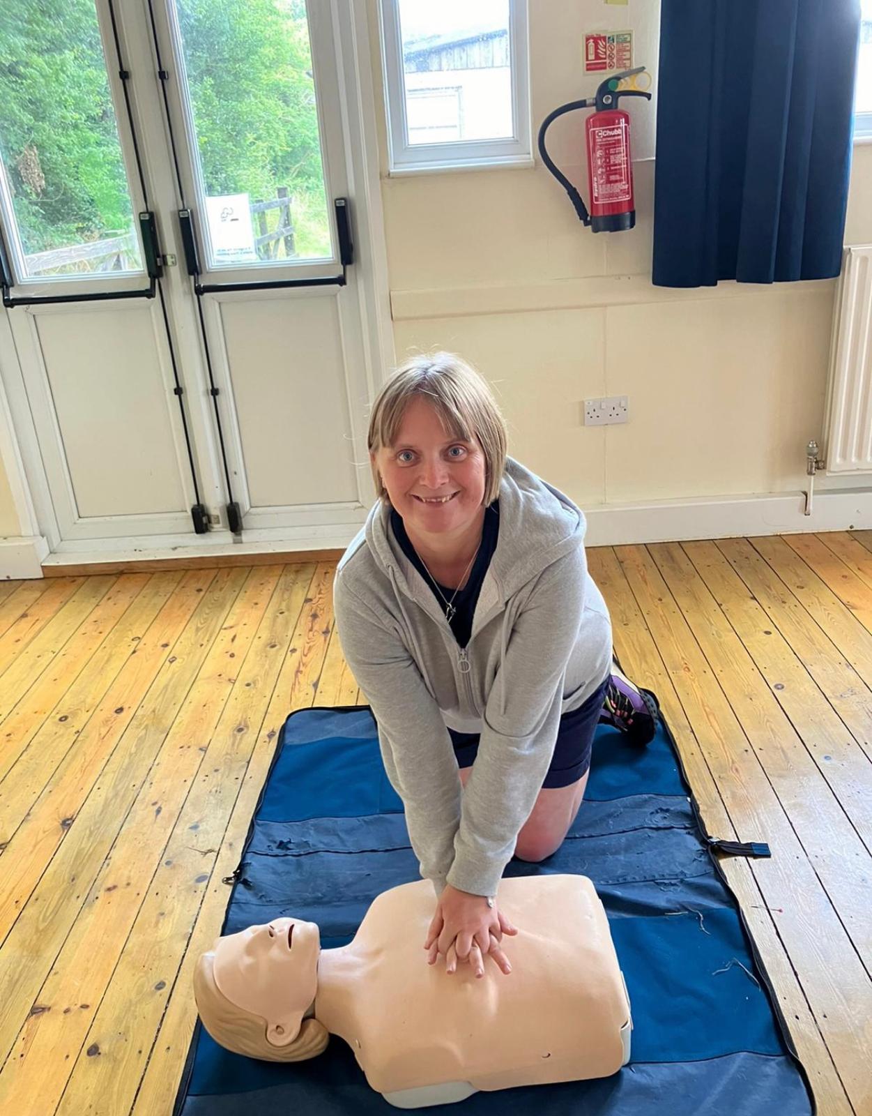 Juliet supports her ladies to take part in all sorts of activities, even first aid.