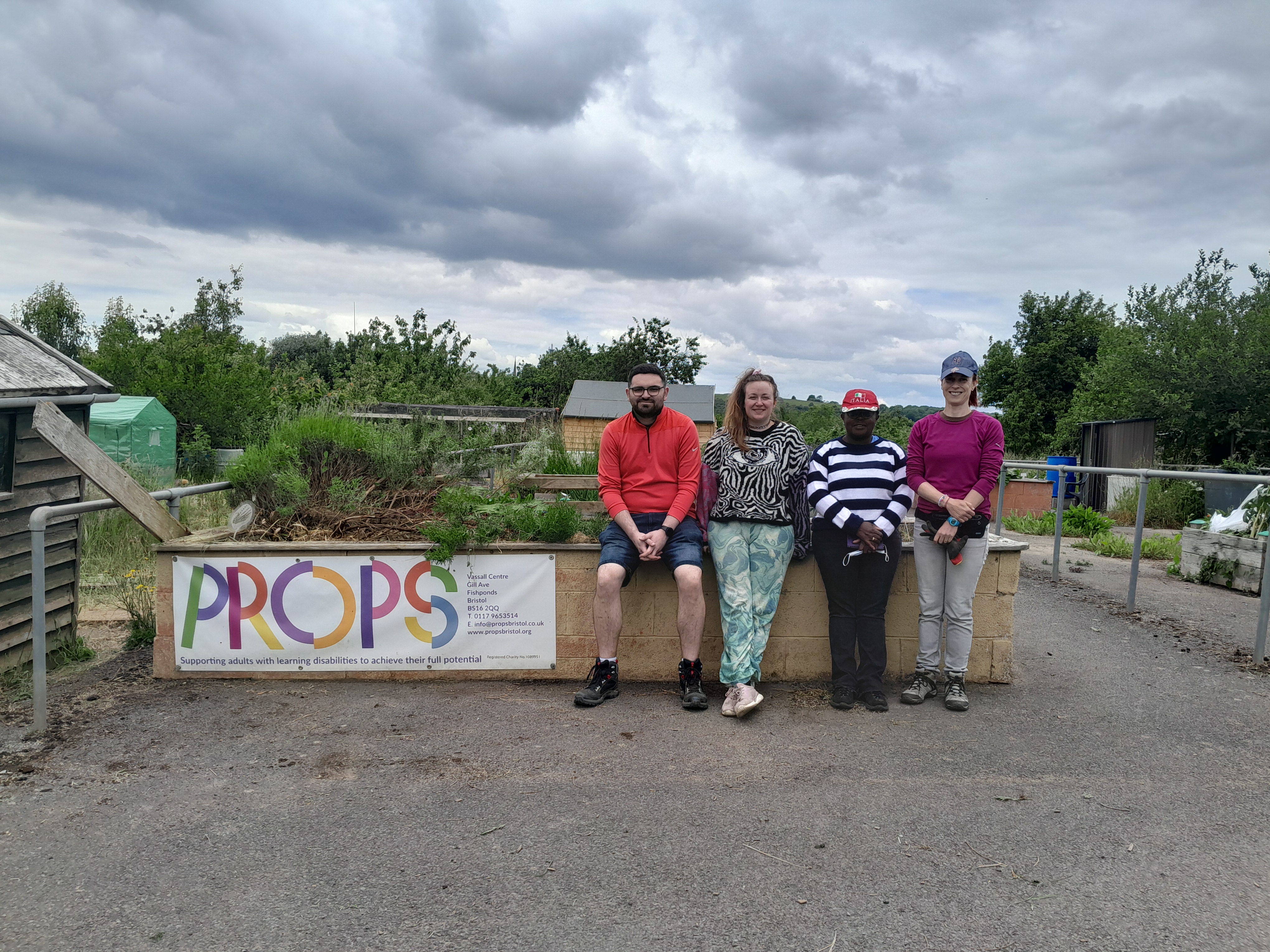 The South Glos team at the PROPS allotment