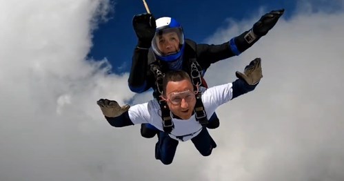 Matthew skydiving to raise funds for Ategi